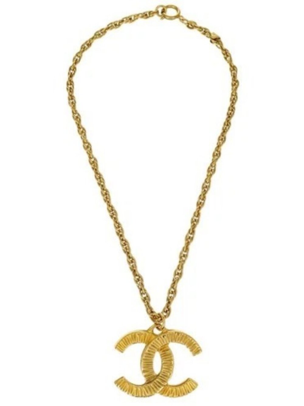 Chanel Gold CC Pendant Necklace 93P 179327